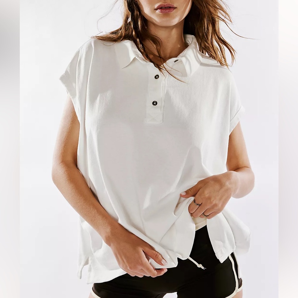 NWT Free People Keep on Polo Clean Ivory Size XS